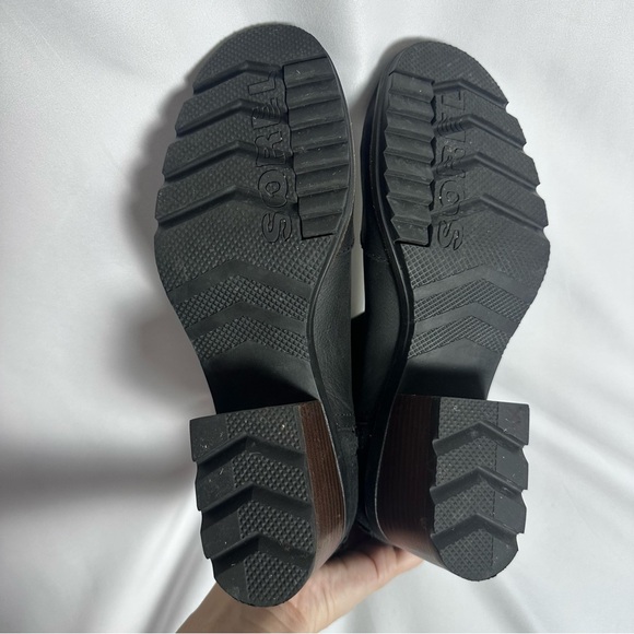 Sorel Women’s Cate Booties Black Heeled Leather Suede Boots sz 7.5 - Picture 8 of 12